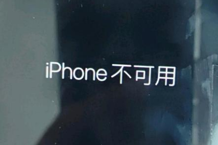 蓬溪苹果服务网点分享锁屏界面显示“iPhone 不可用”如何解决 